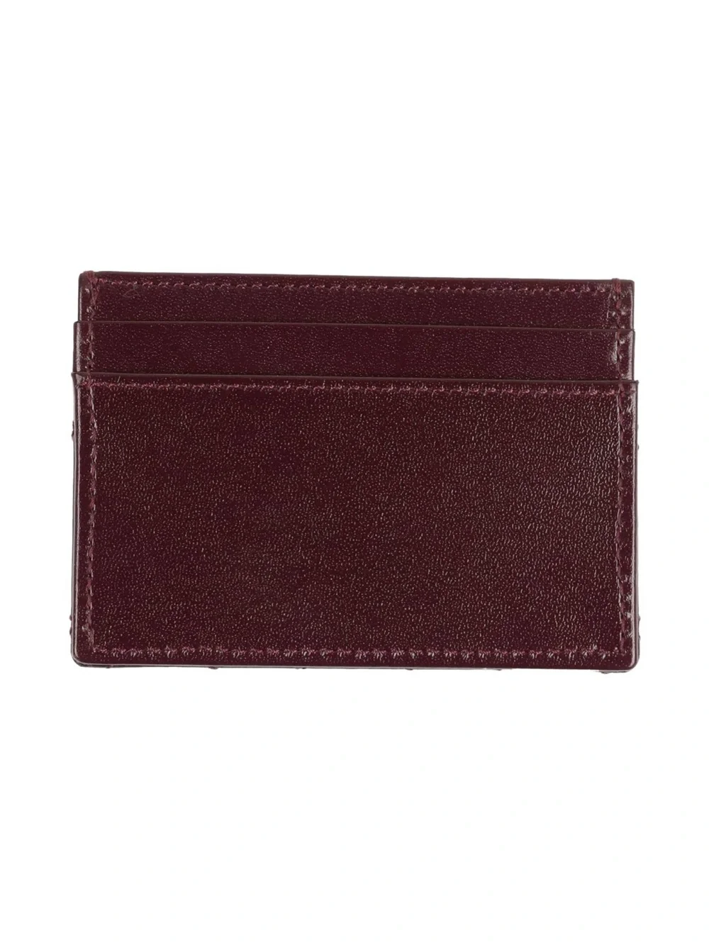 New Versace Quilted Burgundy Leather Card Holder with Gold Medallion Medusa - Picture 5 of 5